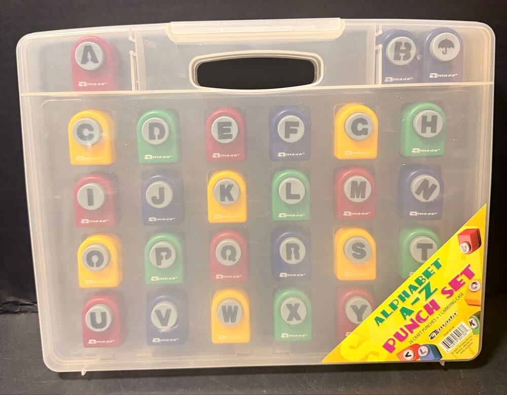 Armada - A-Z Alphabet Punch Set w/ Carry Case complete excellent condition